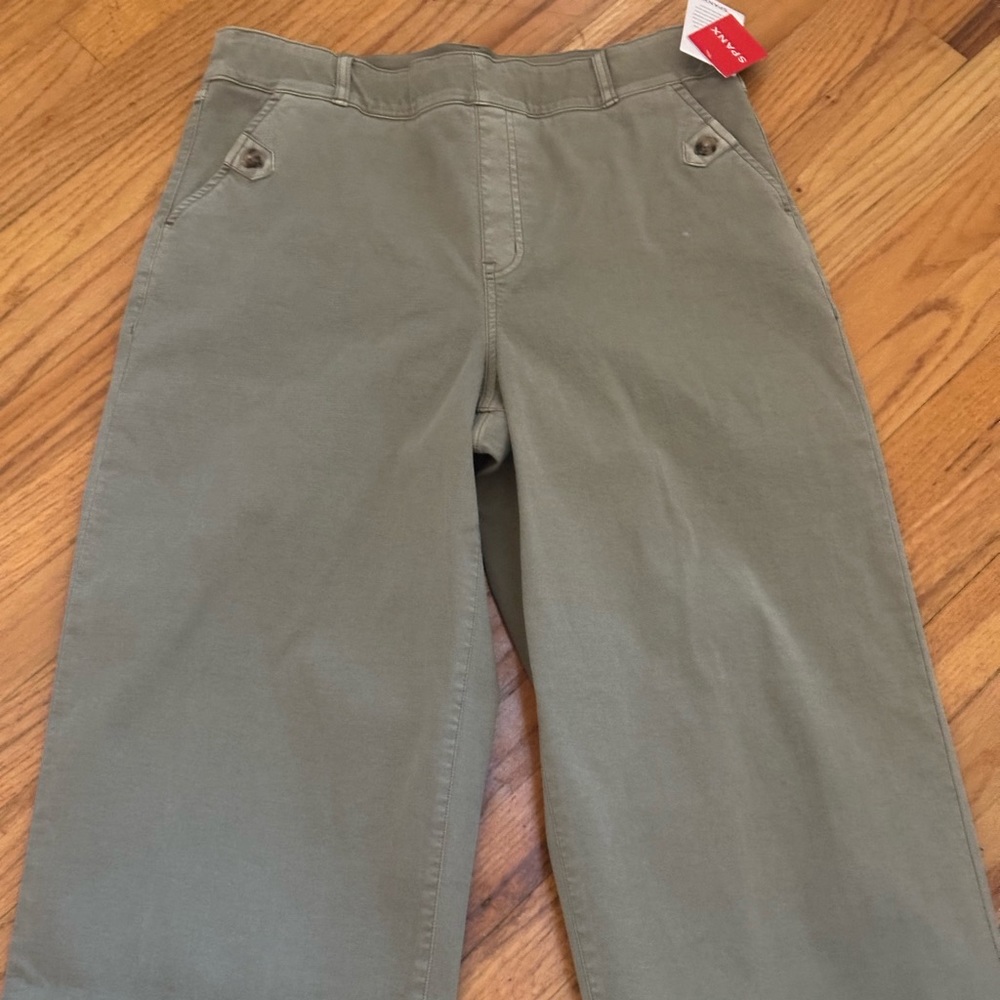 SPANX Stretch twill wide leg pants